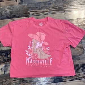 Pacsun Social Culture Nashville pink cotton crop top size Large